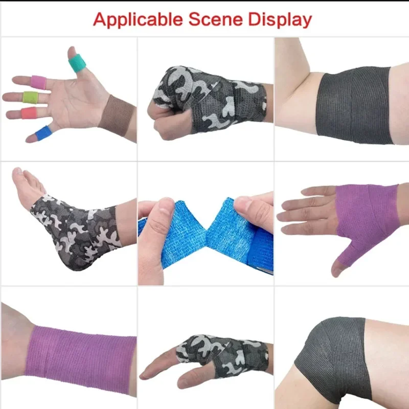 Goon Tape 2,5 cm * 4,5 m cinta de agarre de camuflaje autoadhesiva para pistolas, vendaje elástico de envoltura sigilosa no tejida táctica para deportes al aire libre - imagen 3