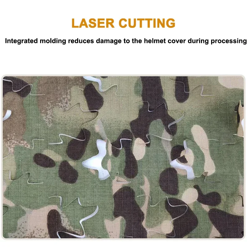 Cubierta de casco Airsoft hoja láser camuflaje 3D malla - imagen 4