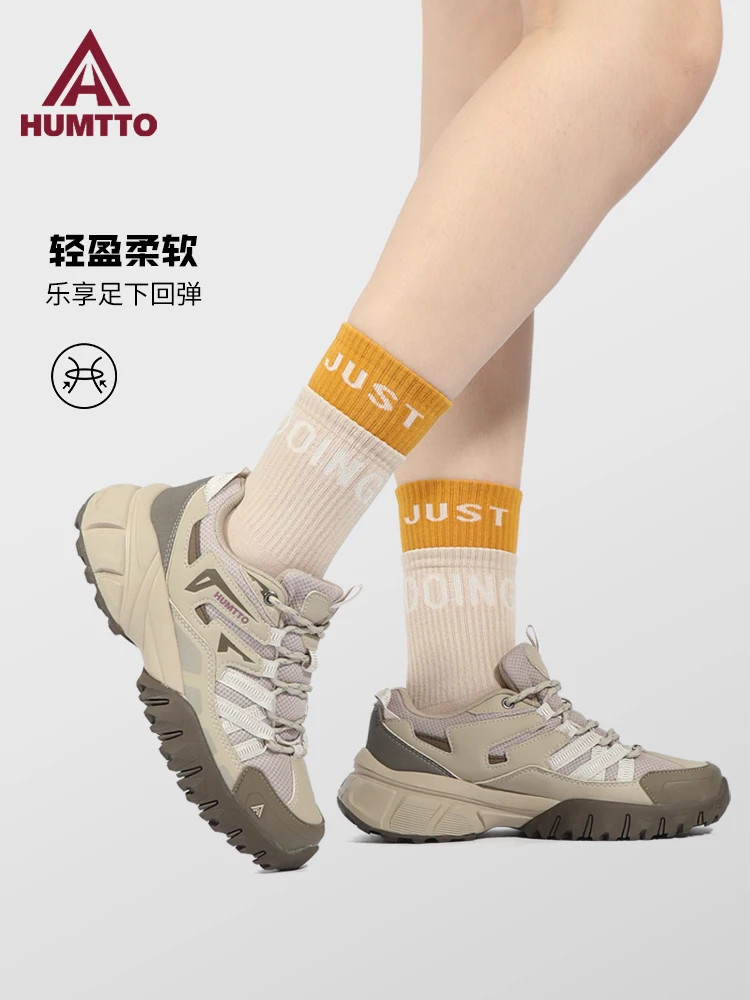 HUMTTO zapatos de senderismo al aire libre, zapatillas de deporte para mujer, zapatos tobilleros informales transpirables para mujer, zapatos de trekking, zapatos de viaje de montaña para caminar - imagen 3