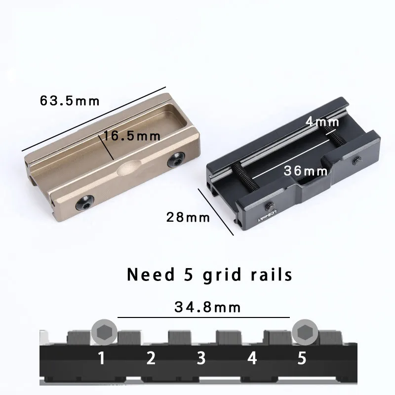 Accesorios tácticos con interruptor remoto, ranura de montaje para linterna SF, M300, M600, PEQ, DBAL-A2, M-LOK, Keymod, Panel de bolsillo para riel de caza - imagen 5
