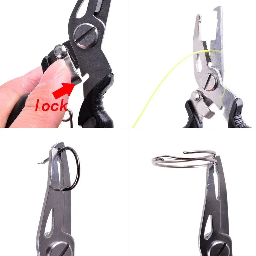 Alicates de pesca multifunción, herramientas, accesorios para productos, aparejos de invierno, alicates, tornillo de banco, tijeras para tejer moscas, juego de trenzas, pinzas para pescado - imagen 4