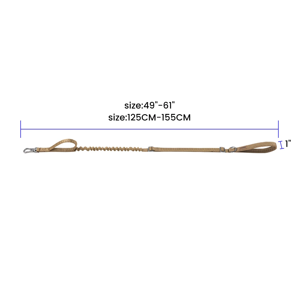 Arnés táctico para perros, correa para perros, cuerda de tracción para mascotas, entrenamiento de caza, correa retráctil para caminar con 2 asas - imagen 2