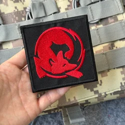 Parche táctico bordado zorro – Insignia velcro para uniforme
