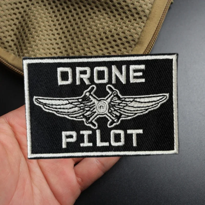 Parche bordado DRONE PILOT para ropa, insignia de moral, gancho, parches militares tácticos, pegatinas para mochila - imagen 5