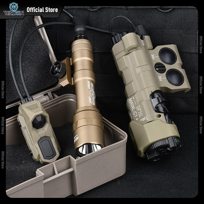 WADSN nailon MAWL rojo verde azul punto vista IR relleno de luz IR punto Surefir M600U linterna luz blanca arma de caza - imagen 4