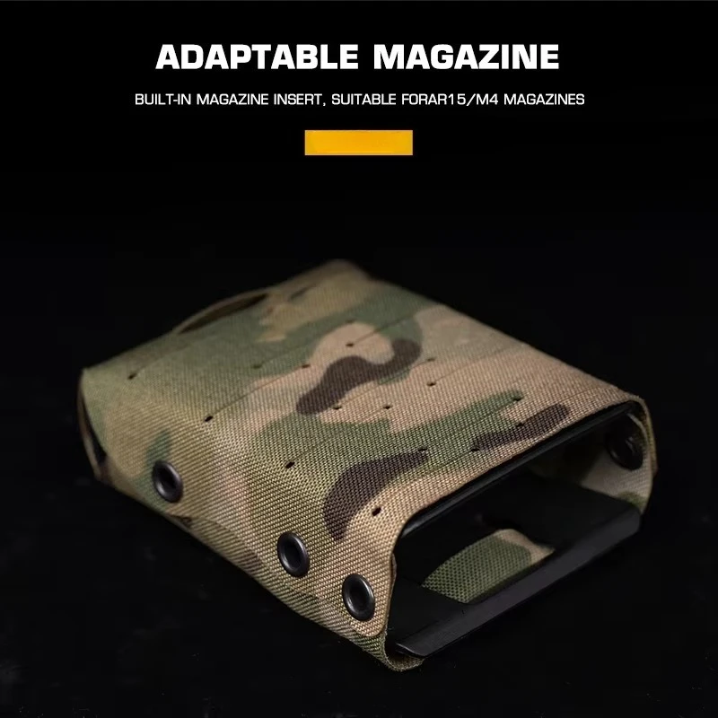 Bolsa táctica WRC mejorada para Rifle Mag, sistema Molle para AR15/M4/9mm CS, riñonera para tiro, accesorios para caza y Paintball - imagen 5