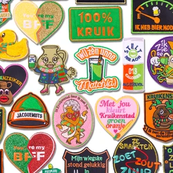 Parches bordados con emblema de Kruikenstad, parches para planchar para ropa, parche de Carnaval de Países Bajos, chaquetas, parche para coser uniforme, novedad de 2026