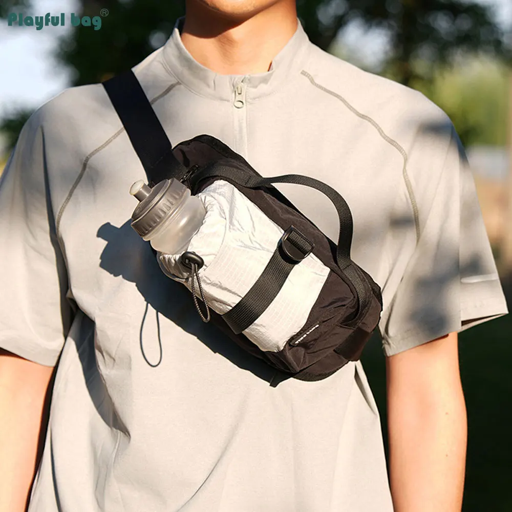 Bolsa de cinturón deportivo con cordón para botella de agua, bolsa de pecho para viajes al aire libre y ciclismo, almacenamiento para teléfono móvil AVA325 - imagen 3