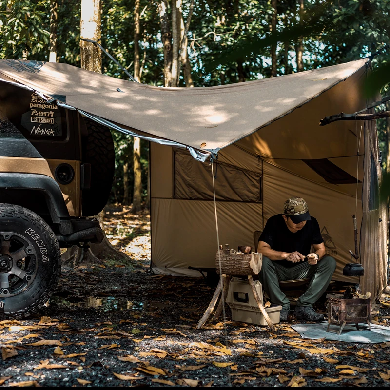 OneTigris-tienda caliente con estufa, hamaca ligera impermeable, trampa para acampar, senderismo, mochilero, viajes en coche Bushcraft - imagen 3