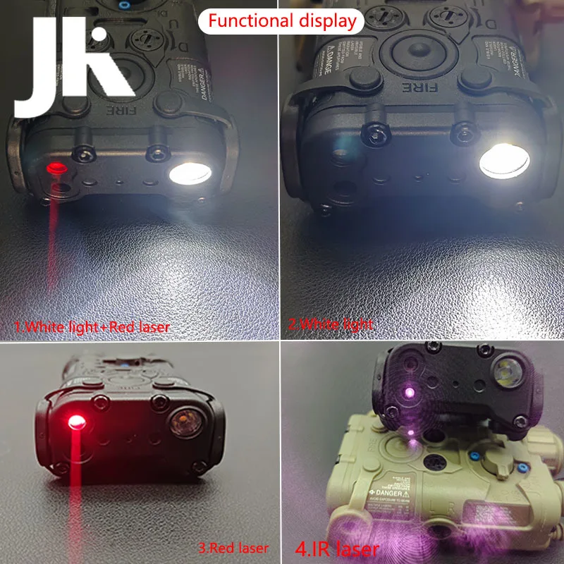 Luz Estroboscópica LED SOTAC Nylon L3 NGAL + Láser Verde Rojo + Láser IR Compatible con Riel de 20 mm, Luz Táctica para Armas de Caza, Luces de Exploración PEQ15 A2 - imagen 4