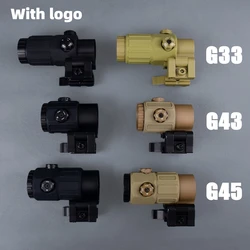 G33 G43 3X G45 5X lupa alcance plegable lateral Flip lupas combinación táctica caza amplificar miras ajustables riel de 20mm