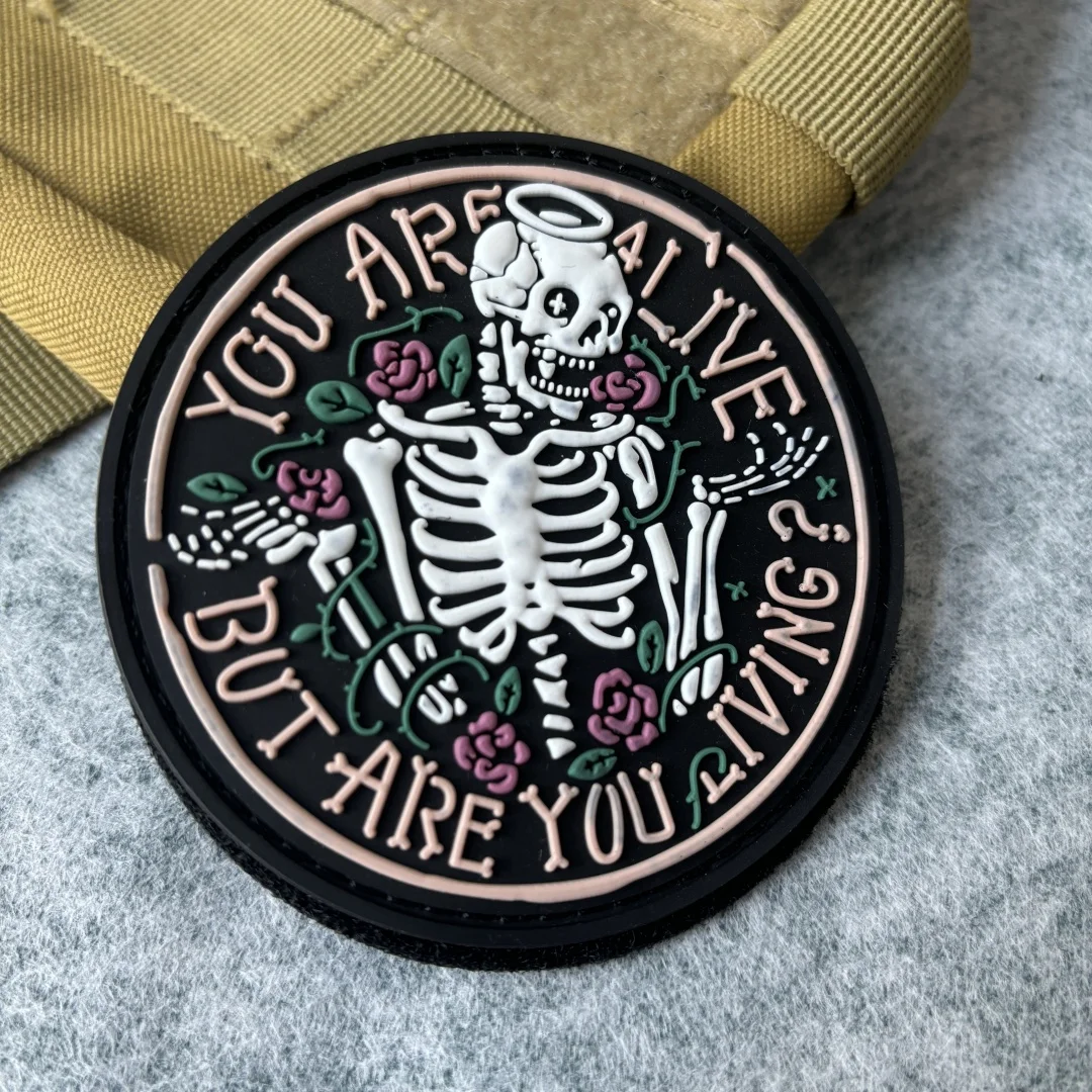 Parche táctico de PVC conmemorar el personal de emergencia de Moray, parches de gancho y bucle, brazalete, insignia de moral militar, pegatinas para mochila - imagen 4