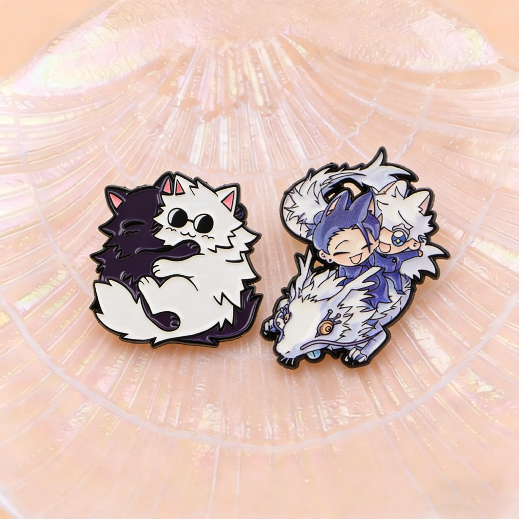 Broches esmalte gato – Pines metálicos de solapa para mochila y sombrero