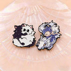 Broches esmalte gato – Pines metálicos de solapa para mochila y sombrero