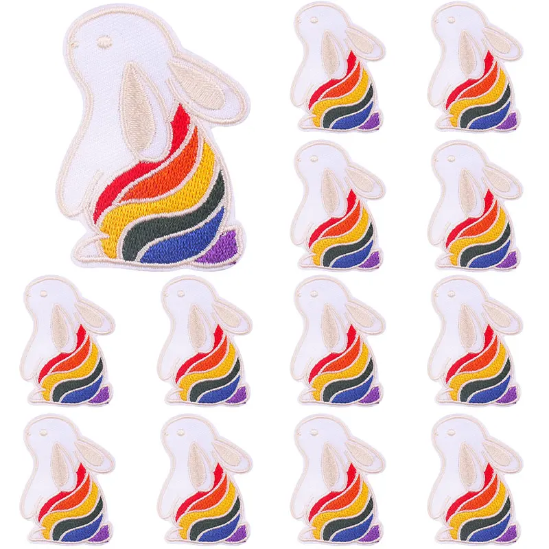 Parche bordado de dibujos animados de animales pequeños, parches para planchar en la ropa, parches Corgi en la ropa, apliques para coser, 10 unids/lote por lote - imagen 5