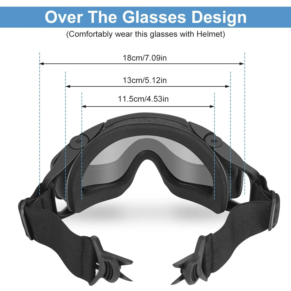 Gafas FMA Airsoft, gafas de seguridad tácticas, gafas antiniebla, gafas de protección ocular a prueba de polvo para caza al aire libre y ciclismo - imagen 5