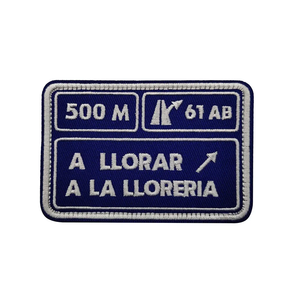 Parches de Velcro bordados en español, insignia de moral táctica, accesorios del alfabeto, mochila, sombreros, pegatinas, 500M - imagen 5