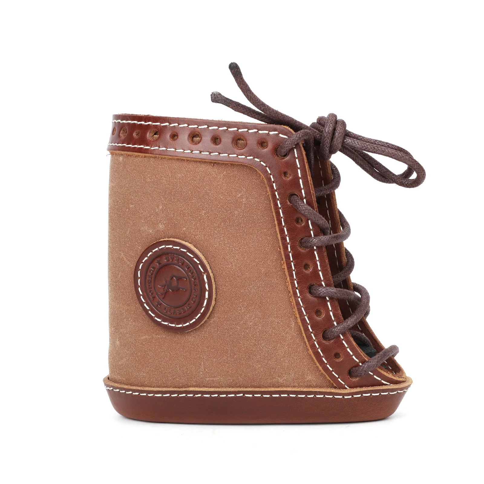 Tourbon-almohadillas de retroceso de lona y cuero para pistola, elevador de reposabrazos con inserciones, Protector ajustable, color marrón, para caza - imagen 2