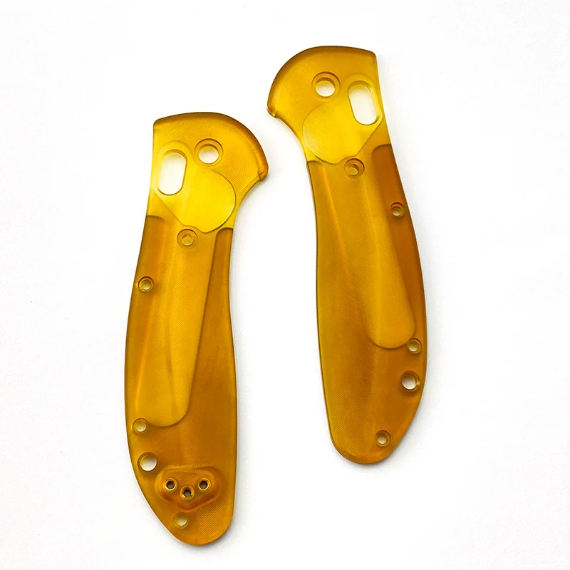 Parches de básculas con mango de cuchillo plegable Ultem PEI, 1 par, para cuchillos originales BM 550/551, Material de parche hecho a medida, accesorios DIY - imagen 3