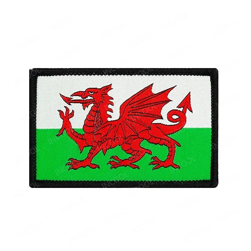 Parche bordado de Gales, brazalete reflectante IR, parches decorativos para el hombro, ropa, gorra, mochila - imagen 4