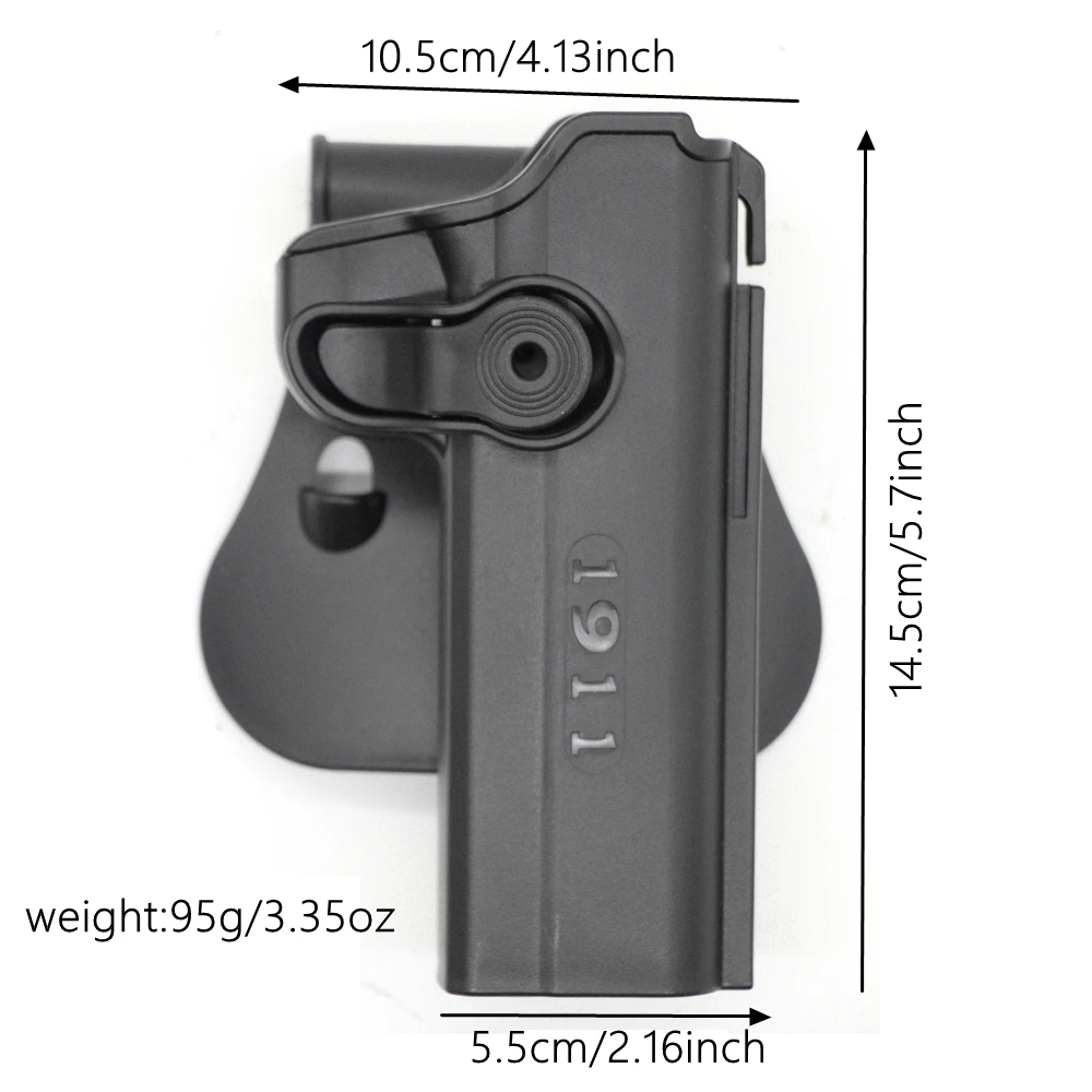1911 funda táctica para pistola, funda para pistola de caza, cinturón, funda para cintura, funda de transporte para paleta de pistola, accesorio para colt 1911 - imagen 4