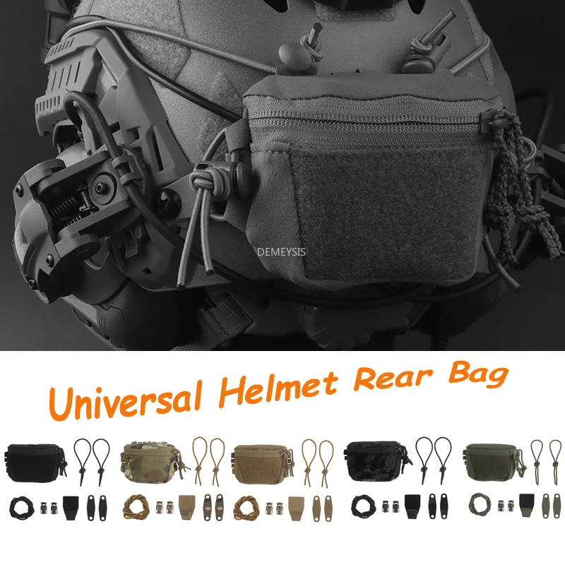 Bolsa trasera Universal para cascos, caja de batería de visión nocturna, casco táctico NVG, bolsa de batería de contrapeso, bolsa de accesorios