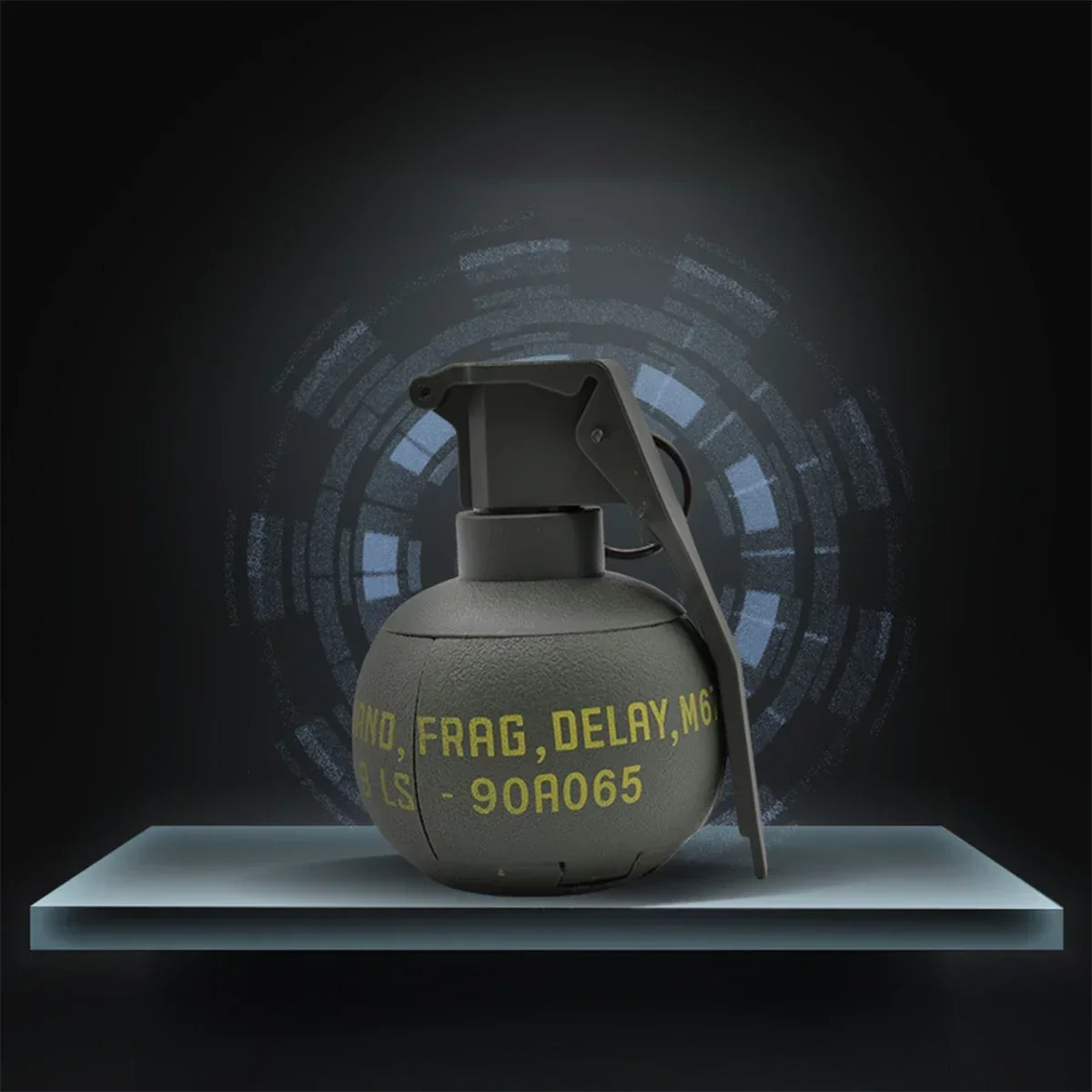 FM67 Airsoft Paintball Granada de juguete, anillo de tracción táctico, granadas de mano, modelo Dunny, bola de Gel recargable, explosión, granada reutilizable