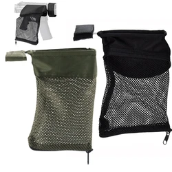 Bolsa táctica recogecartuchos de malla nailon negra compacta