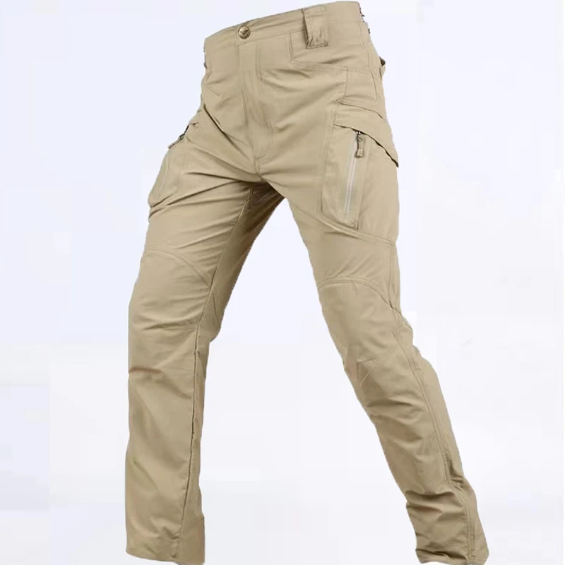 Pantalones elásticos de carga para hombre, gimnasio, primavera, otoño, senderismo al aire libre, Camping, senderismo, pesca, escalada, pantalones tácticos de secado rápido