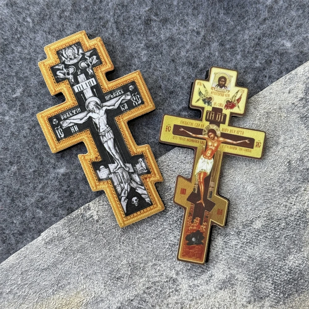 Parche táctico de la Cruz de Jesús moral, emblema militar, versículos de la Biblia, parches de gancho y bucle impresos, pegatinas para mochila y ropa - imagen 4