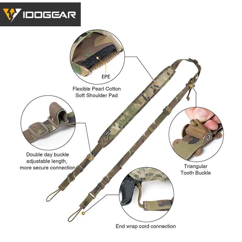 IDOGEAR eslinga táctica de 2 puntos MK1 estilo vikingo VTAC eslinga táctica multifunción 3432 - imagen 4
