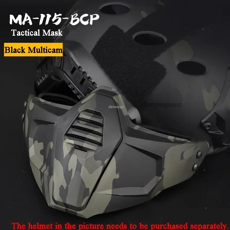 Máscaras tácticas de media cara CS juego máscara protectora Airsoft Paintball caza tiro Airsoftsports máscara - imagen 3