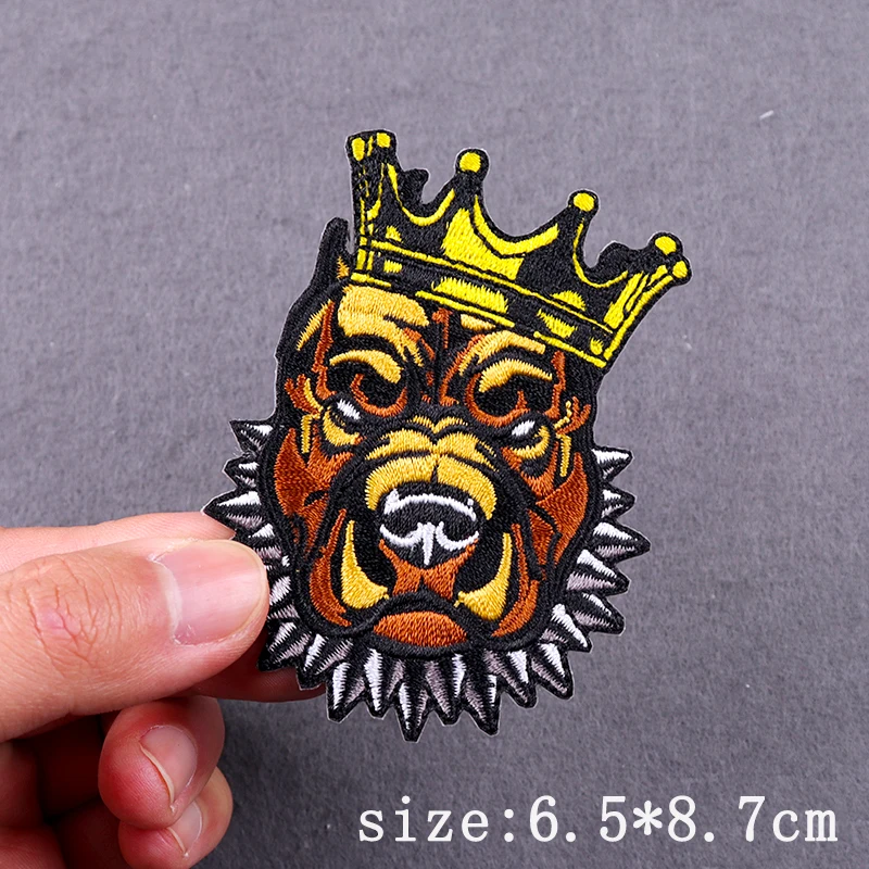 Parches bordados orangután/Bear King para ropa, parches termoadhesivos para ropa, parche muscular de animales para pegatinas para ropa - imagen 4