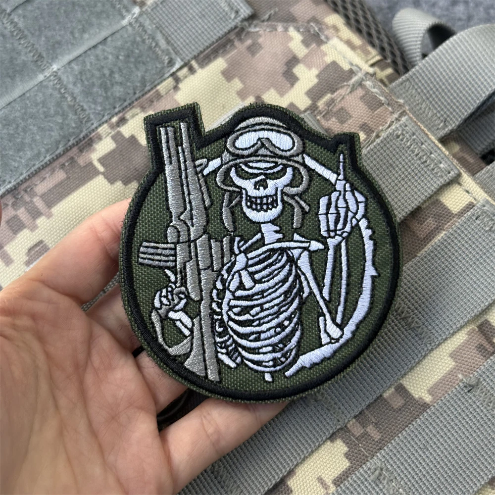 Parche de soldado Chevron, insignia de moral bordada, parche táctico para ropa, parches militares con gancho y bucle, apliques adhesivos para mochila - imagen 2