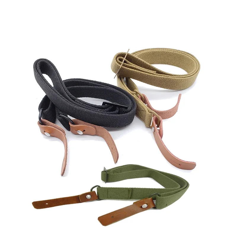 AK47 74 Rifle Gun Sling Airsoft ajustable correa de hombro de cuero ejército Shot gun cinturón Sling para caza tiro Paintball - imagen 5