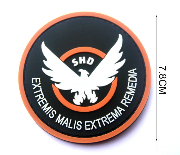 Juego Airsoft Cosplay PVC parche División SHD alas insignia brazalete militar insignias de goma tácticas gancho y anillo parche mágico - imagen 4