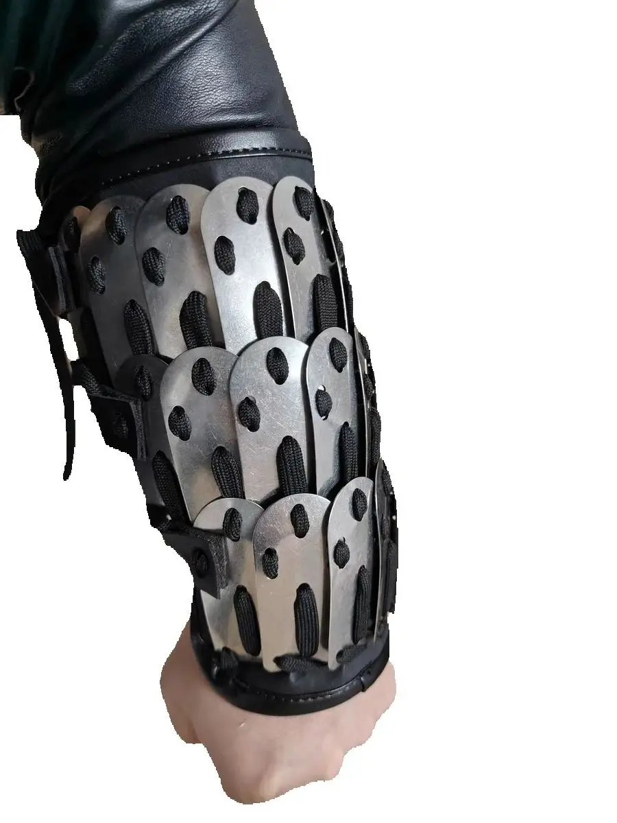 Armadura táctica ligera para exteriores, armadura de hombro, protectores de brazo de Metal, protectores de manos y muñequeras - imagen 5