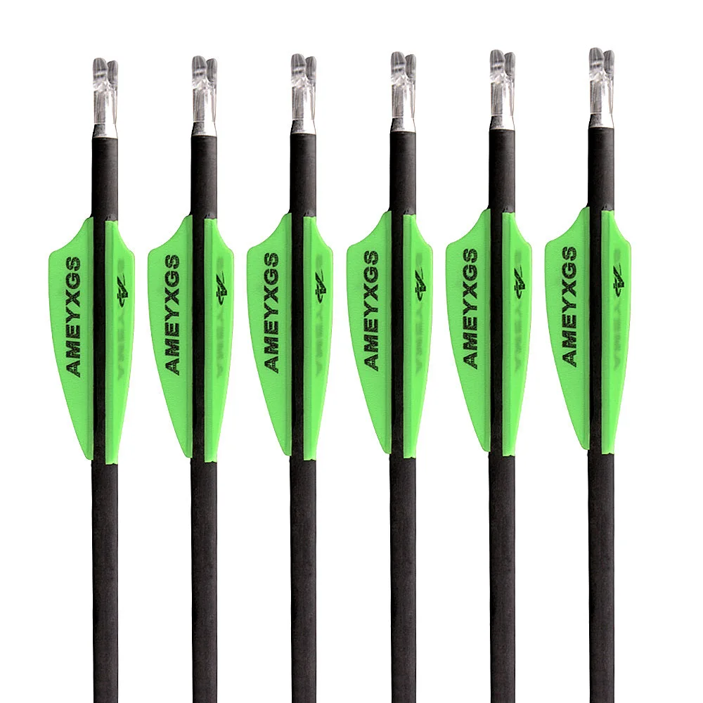 Flecha de carbono puro de 32 pulgadas, 6/12 Uds., 600 flechas de tiro con arco, punta de flecha de 80Gr, eje ID4.2mm, arco compuesto recurvo, tiro de caza - imagen 3