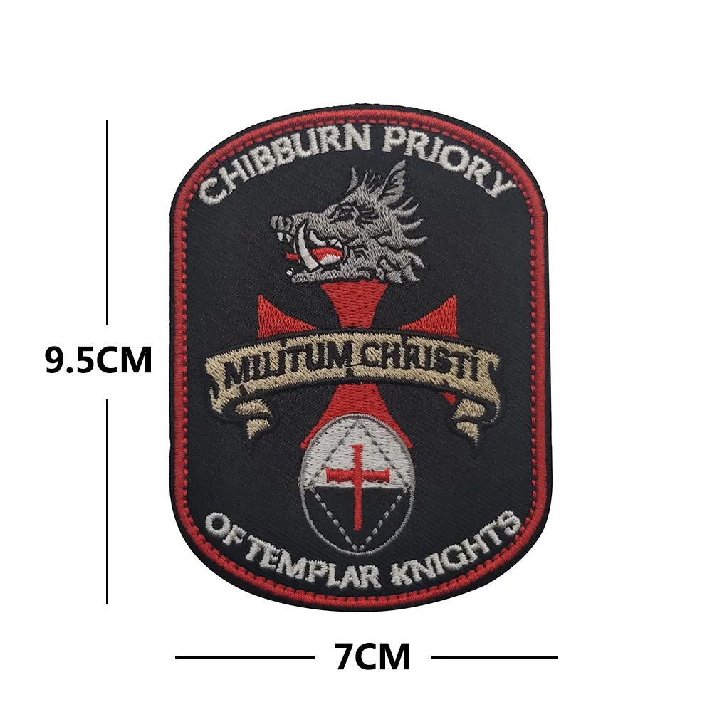 Parches bordados de Caballeros Templarios, parches militares cruzados de PVC, insignias bordadas de goma de combate táctico para chaquetas y ropa - imagen 5