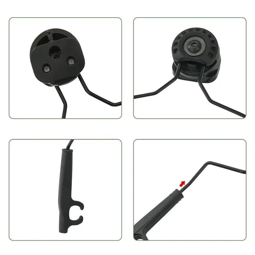 Soporte para auriculares tácticos, adaptador de riel de arco para casco, protección auditiva táctica de 3MPelto 300/500, auriculares electrónicos para disparar - imagen 5