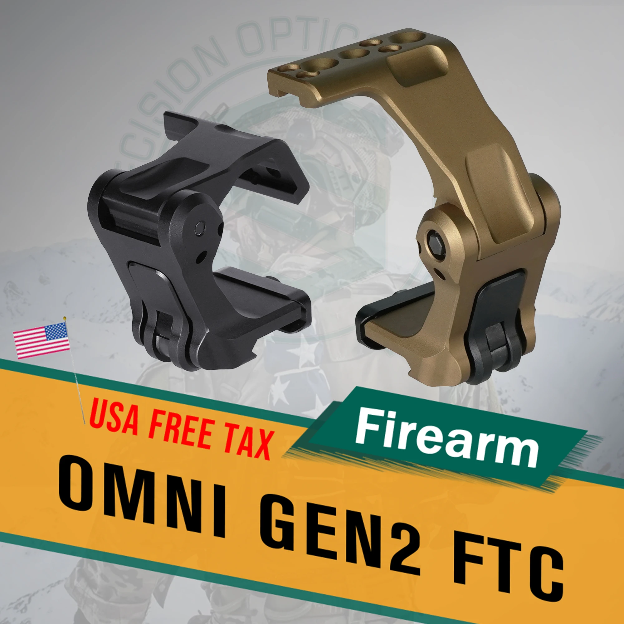 2025 OMNI FTC montaje rápido HM3X soporte de lupa Base óptica táctica HM3X G33 G43 G45 551 552 553 558 2,26 "soportes de alcance táctico