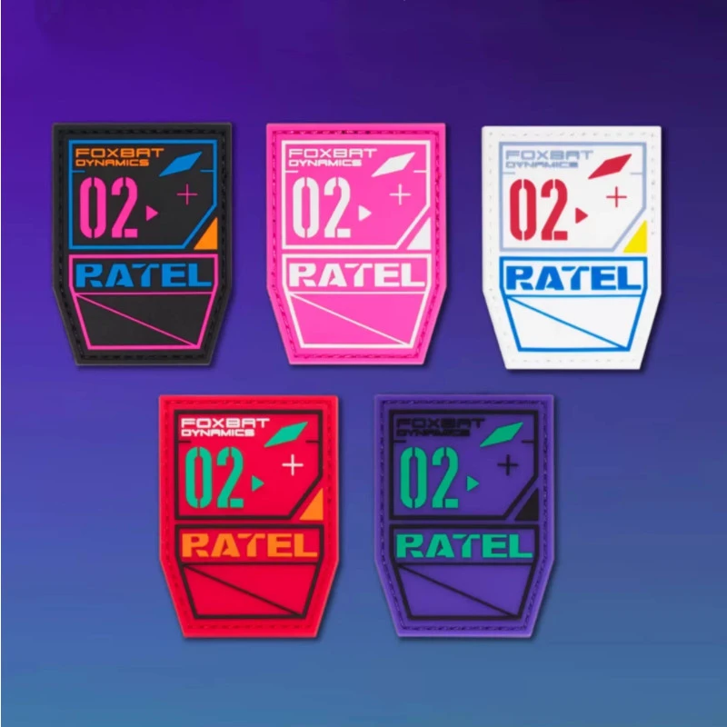 FOXBAT Ratel 02 parche de PVC temático brazalete táctico colorido decoración DIY para ropa y mochilas