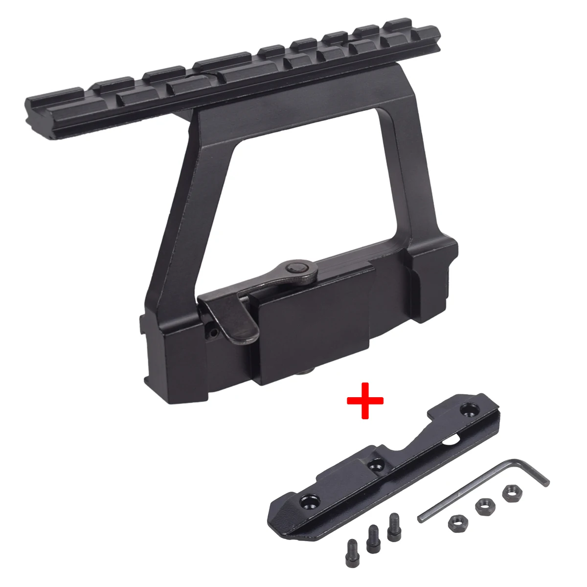 Soporte táctico MI de separación rápida AK para mira lateral para caza AK47 AK74, riel lateral AK, soporte para mira telescópica de punto rojo