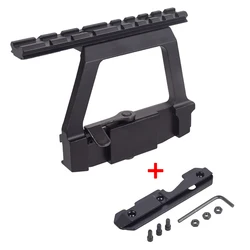 Soporte táctico MI de separación rápida AK para mira lateral para caza AK47 AK74, riel lateral AK, soporte para mira telescópica de punto rojo