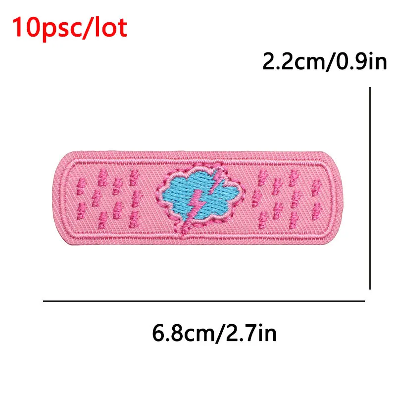 10 unids/lote de parches termoadhesivos de dibujos animados para ropa, parches bordados en ropa, mochila, sombrero - imagen 5