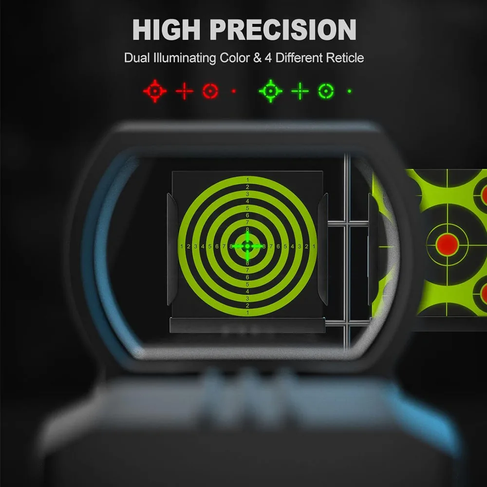 Mira de punto rojo táctica mejorada con retícula ajustable reflex - imagen 2