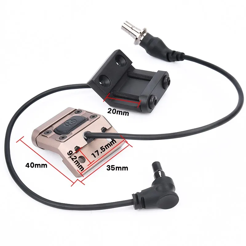 WADSN-interruptor de presión de botón táctico de unión única, grúa de 2,5mm y 3,5mm, nuevo enchufe SF, compatible con M-LOK Keymod, 20mm, accesorios de riel Picatinny - imagen 4