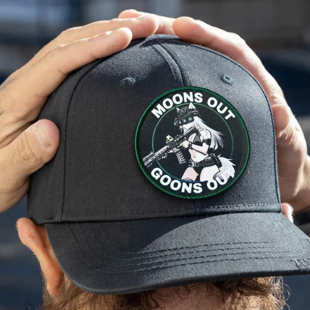 Parche moral velcro Moons Out Goons Out – Insignia táctica militar - imagen 5