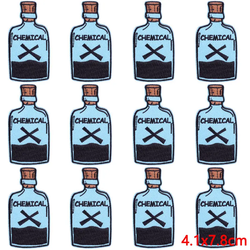 Parches para ropa Punk Hip Hop, parches termoadhesivos bordados, insignias de rayas de costura DIY, 10 unidades por lote - imagen 2