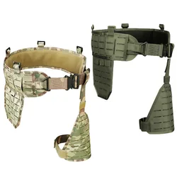 Cinturón táctico MOLLE Airsoft con plataforma para funda de pistola